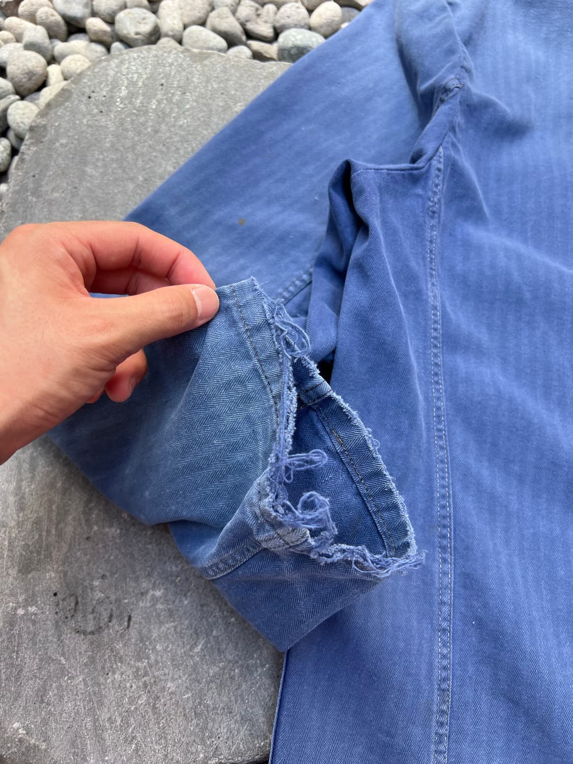 FADED BLUE OLD VINTAGE HBT 헤링본 프렌치워크자켓 상품이미지9