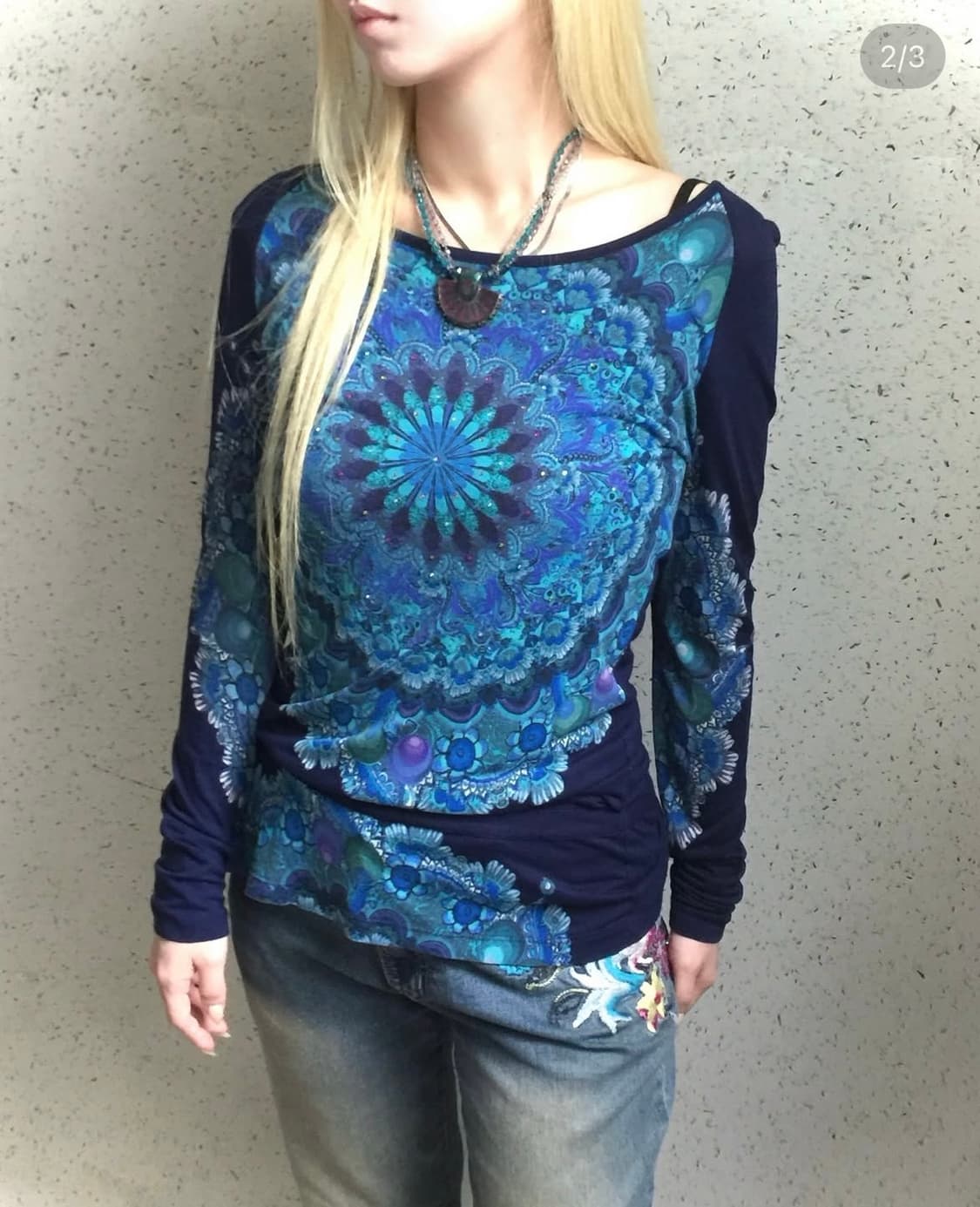 Desigual 데시구알 블루 탑 상품이미지2