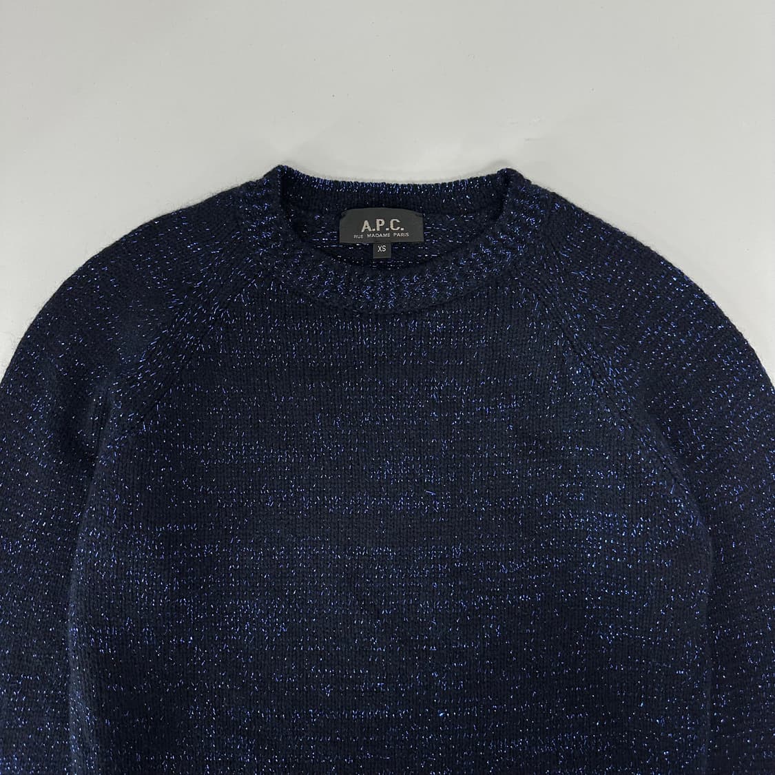 A.P.C. 아페쎄 메리노울 앙고라 메탈릭블루 니트 상품이미지2