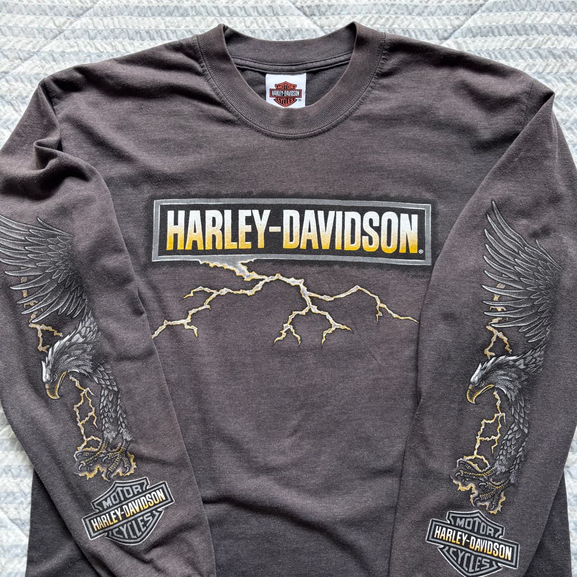 빈티지 할리데이비슨 라이트닝 롱슬리브 티셔츠 상품이미지3