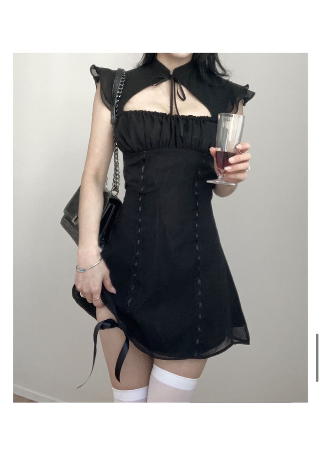 엔젤넘버555 쉬폰 쉬어 드레스 원피스 s 상품이미지2