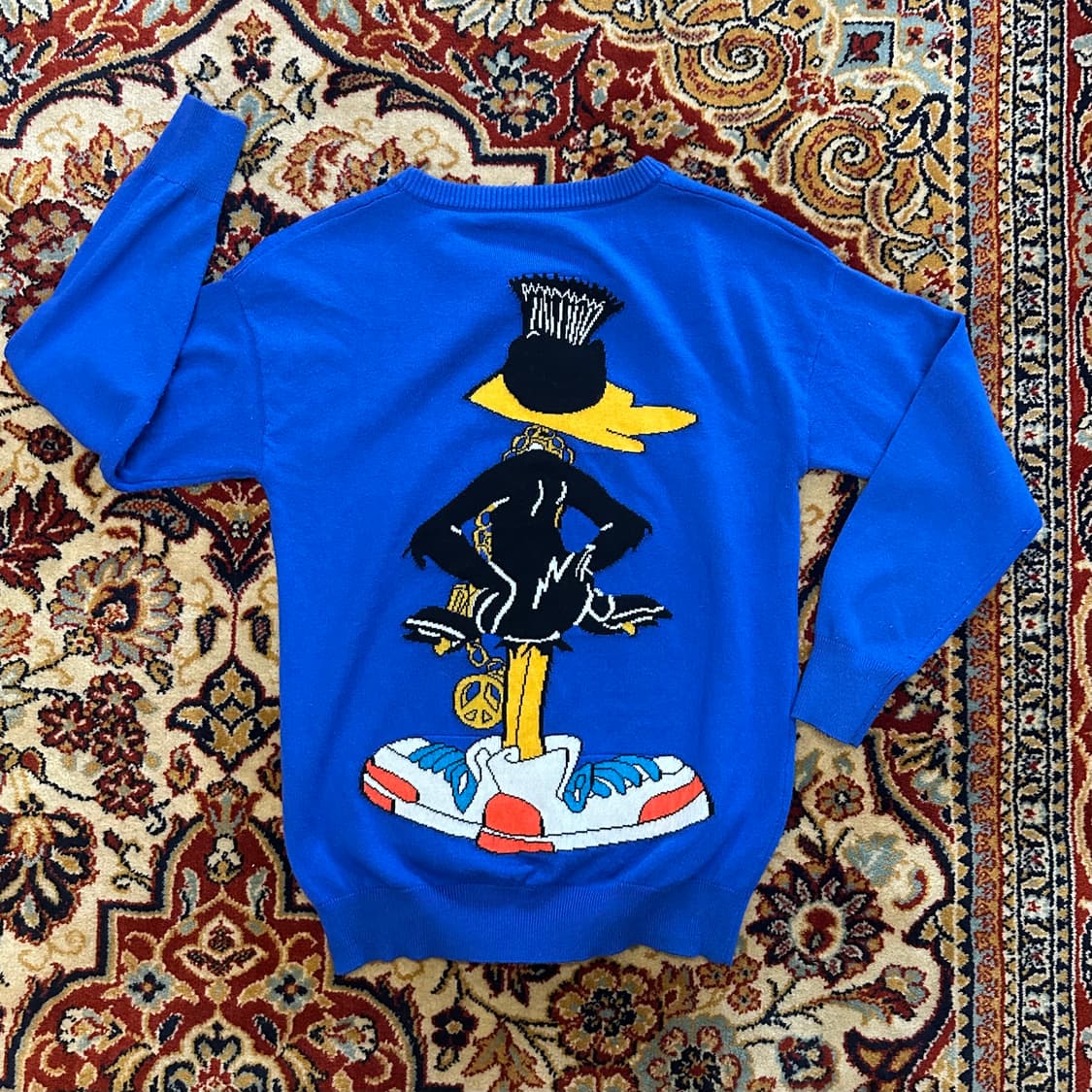 90s Daffy Duck "Hip Hop" Knit Sweater 상품이미지4