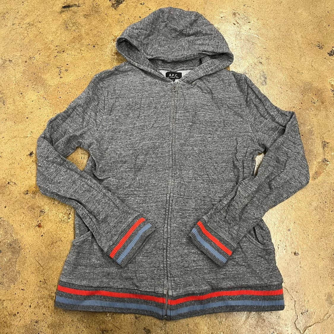 [정품/M] A.P.C. 그레이 후드 집업 b10 상품이미지2