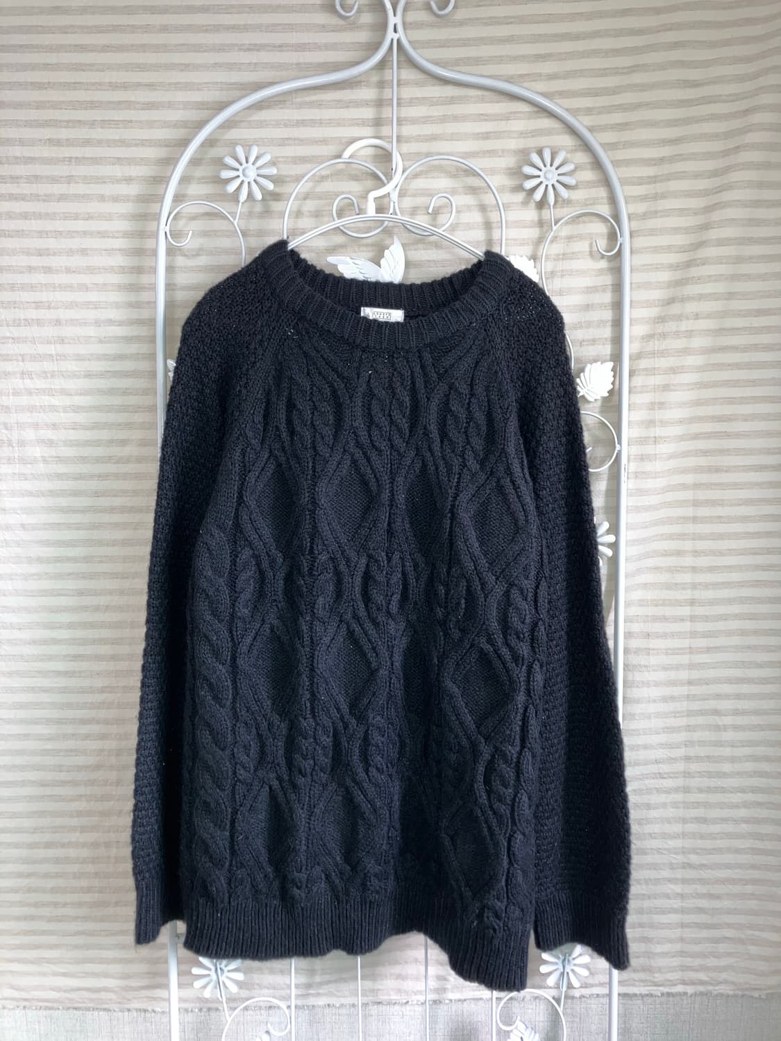 빈티지 블랙 꽈베기 니트 y2k 스트릿 갸루 펑키488 상품이미지1