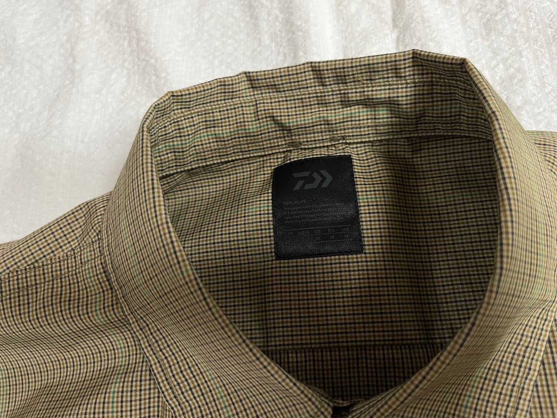 (새상품)(L)다이와피어39 테크 워크 셔츠 (베이지 체크) 상품이미지4