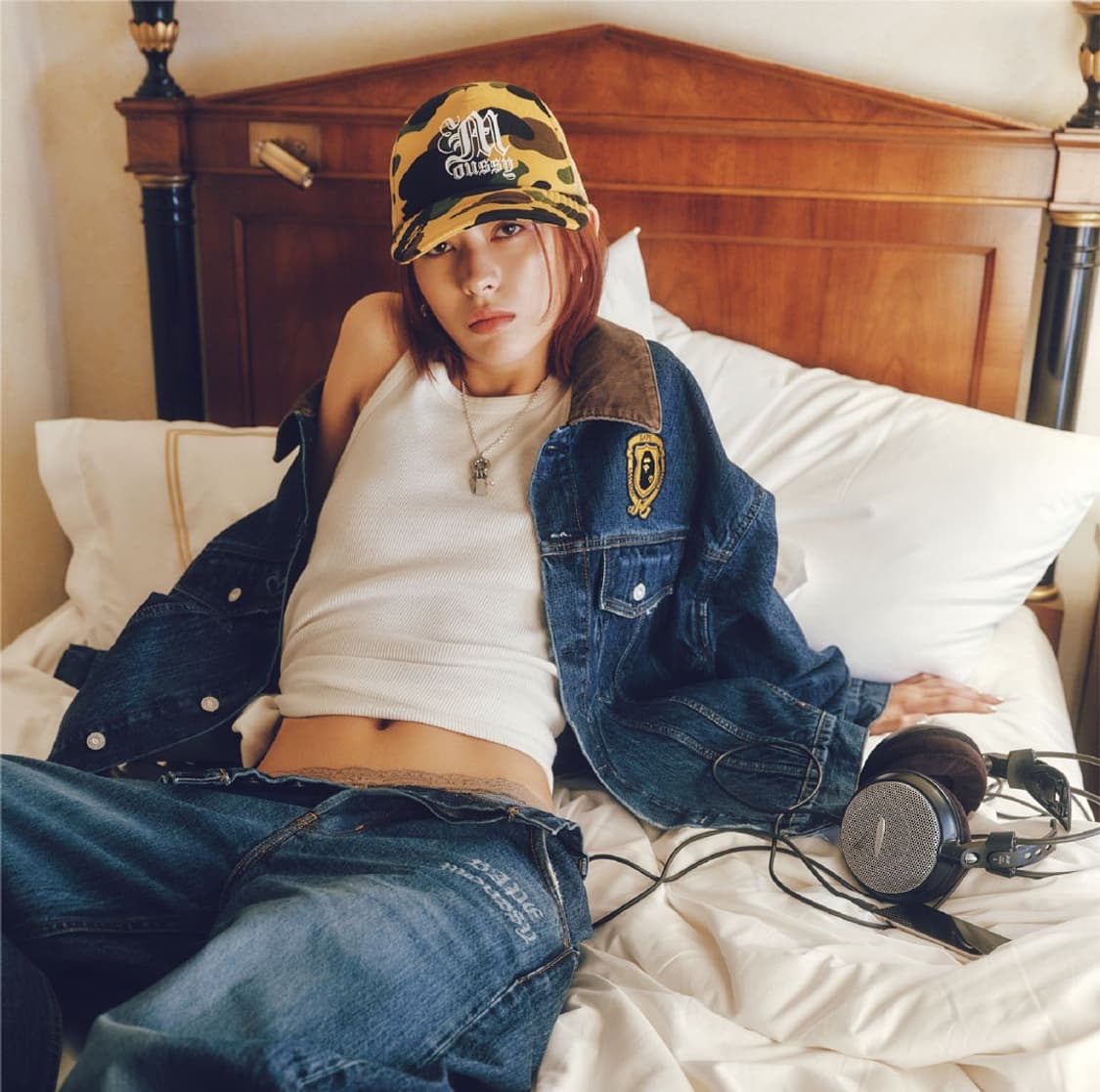 [OS] 베이프 x MOUSSY 1ST 황계 매쉬캡 상품이미지1