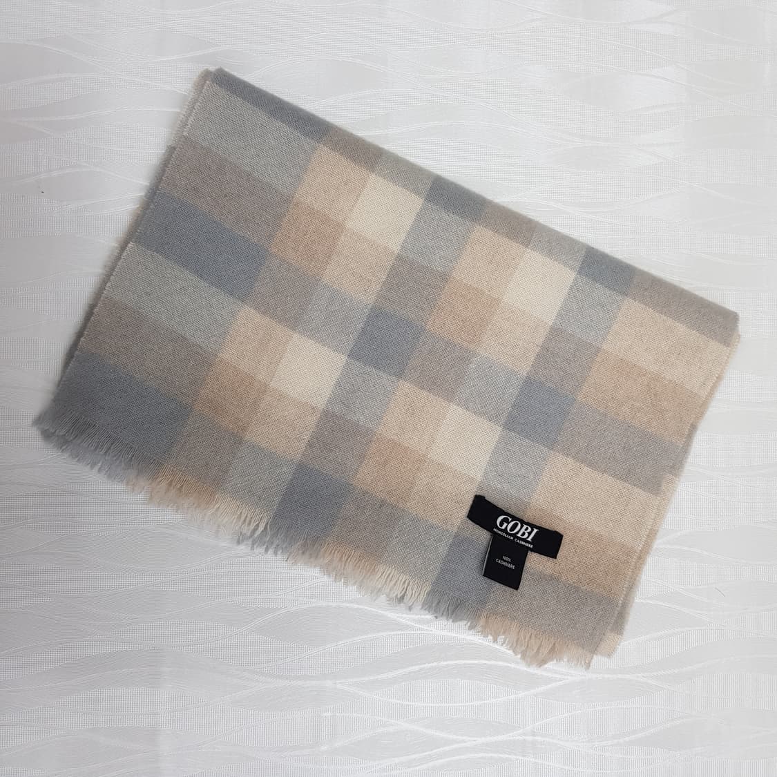 고비 캐시미어 체크 머플러 상품이미지4