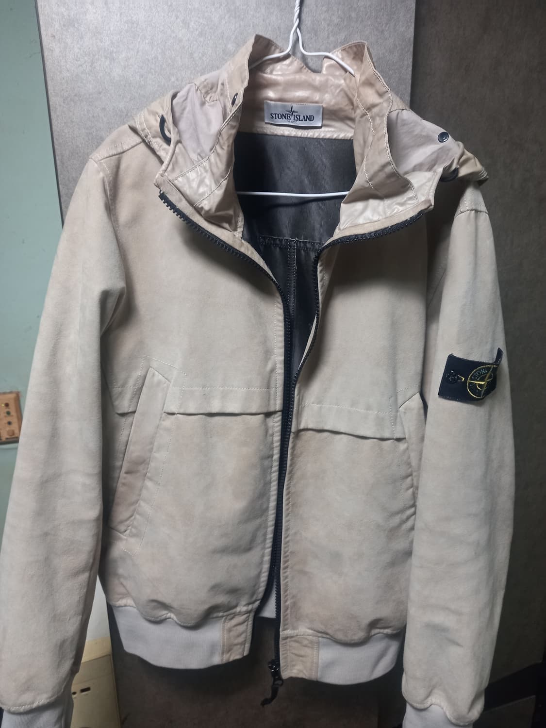 스톤아일랜드 레더 후두자켓 L 상품이미지1