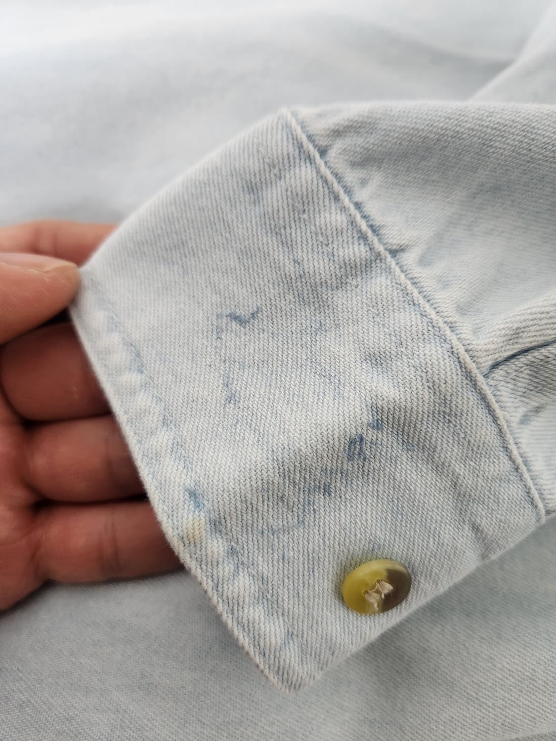 칼하트Carhartt 카라 배색 데님 셔츠 M - S205 상품이미지7