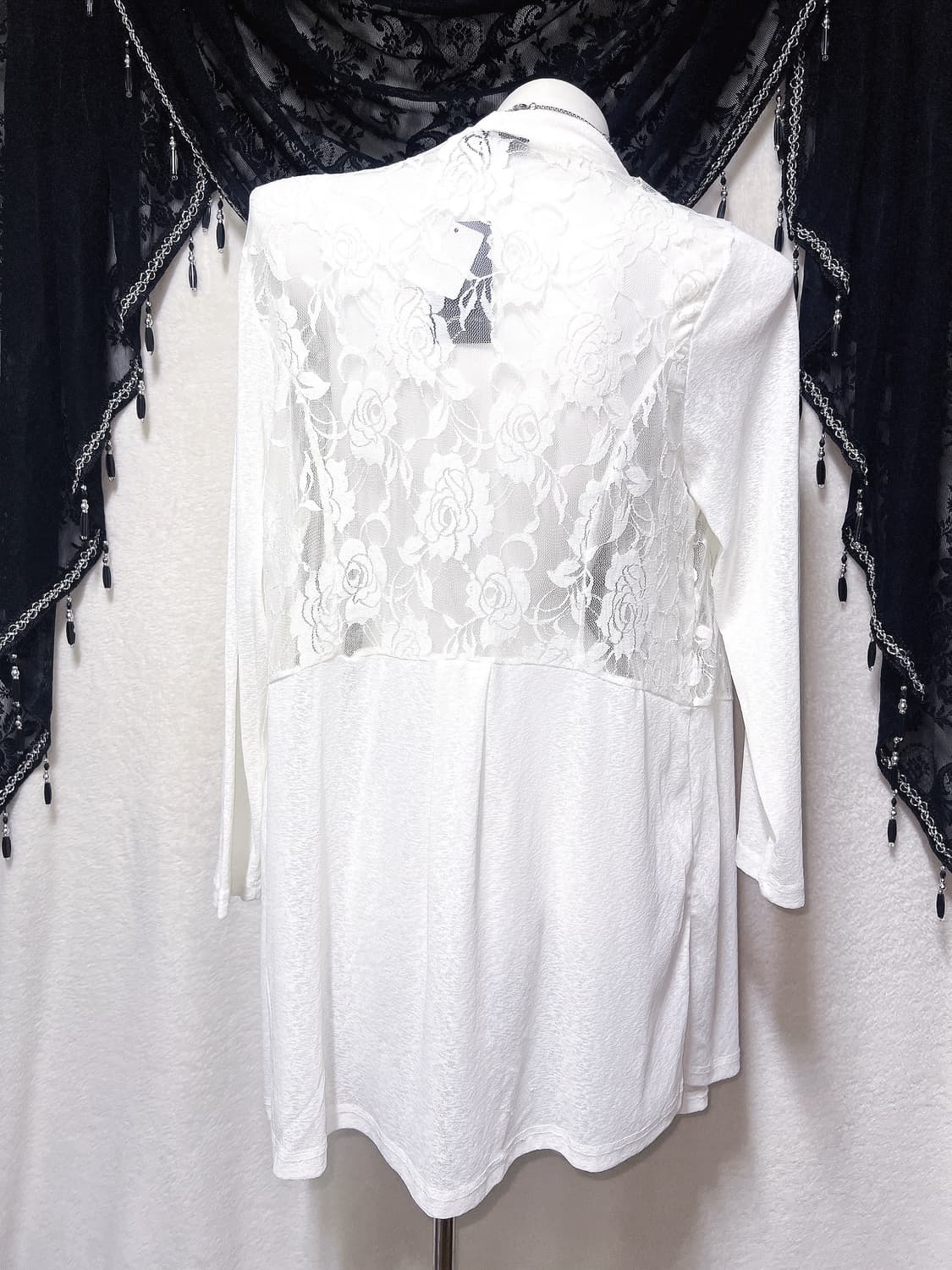 로맨틱고딕 엔젤릭 오리엔탈 퓨어화이트 레이스 로브 가디건 핀터 페어리 상품이미지8