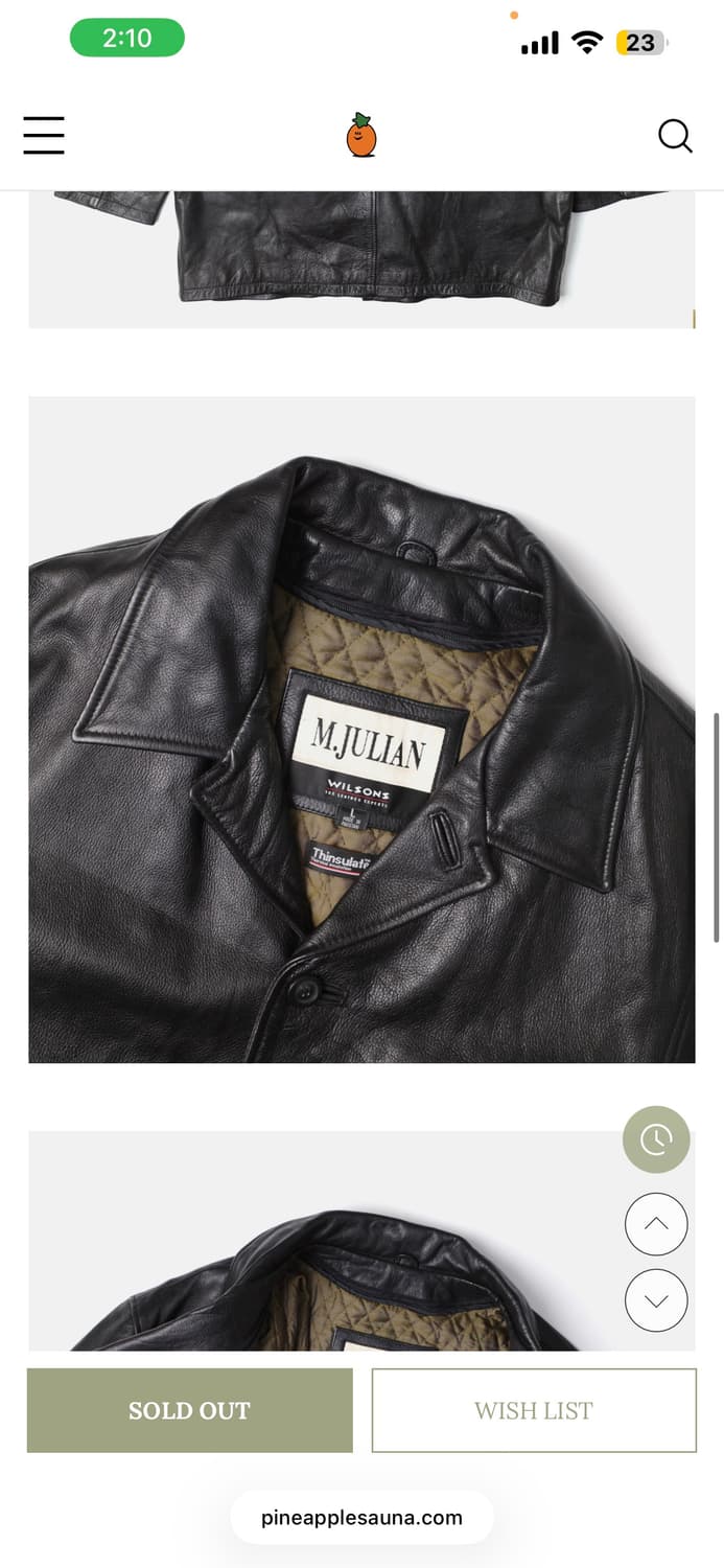 1990's M.Julian by Wilsons Leather Car C 상품이미지4