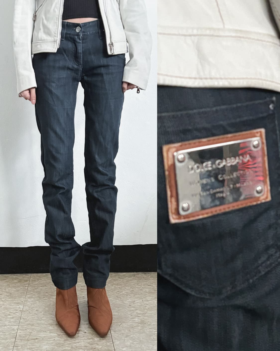 돌체앤가바나 플레이트 슬림 스트레이트 로우라이즈진 상품이미지2