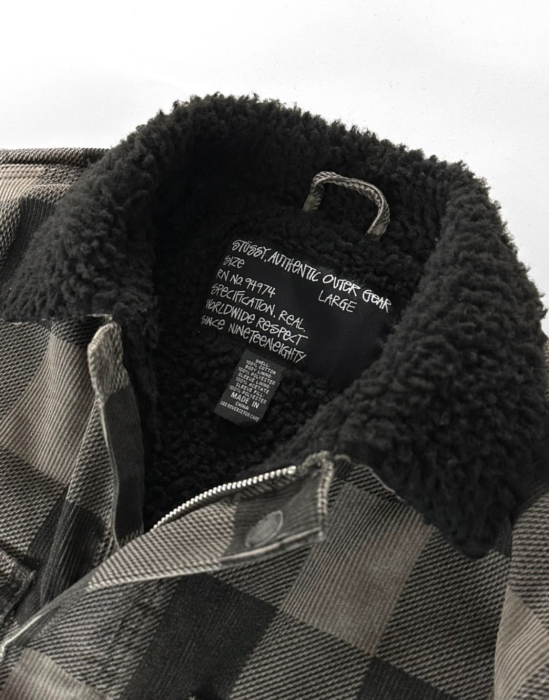00s 스투시 양털 워크자켓 L 상품이미지3