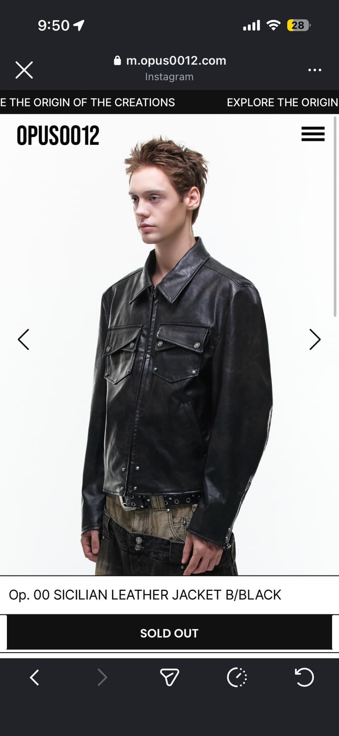 (구매글) opus0012 래더자켓 s사이즈 구해여! 상품이미지1