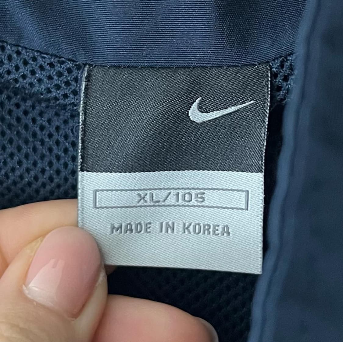 나이키 네이비 화이트 배색 윈드브레이커 상품이미지6