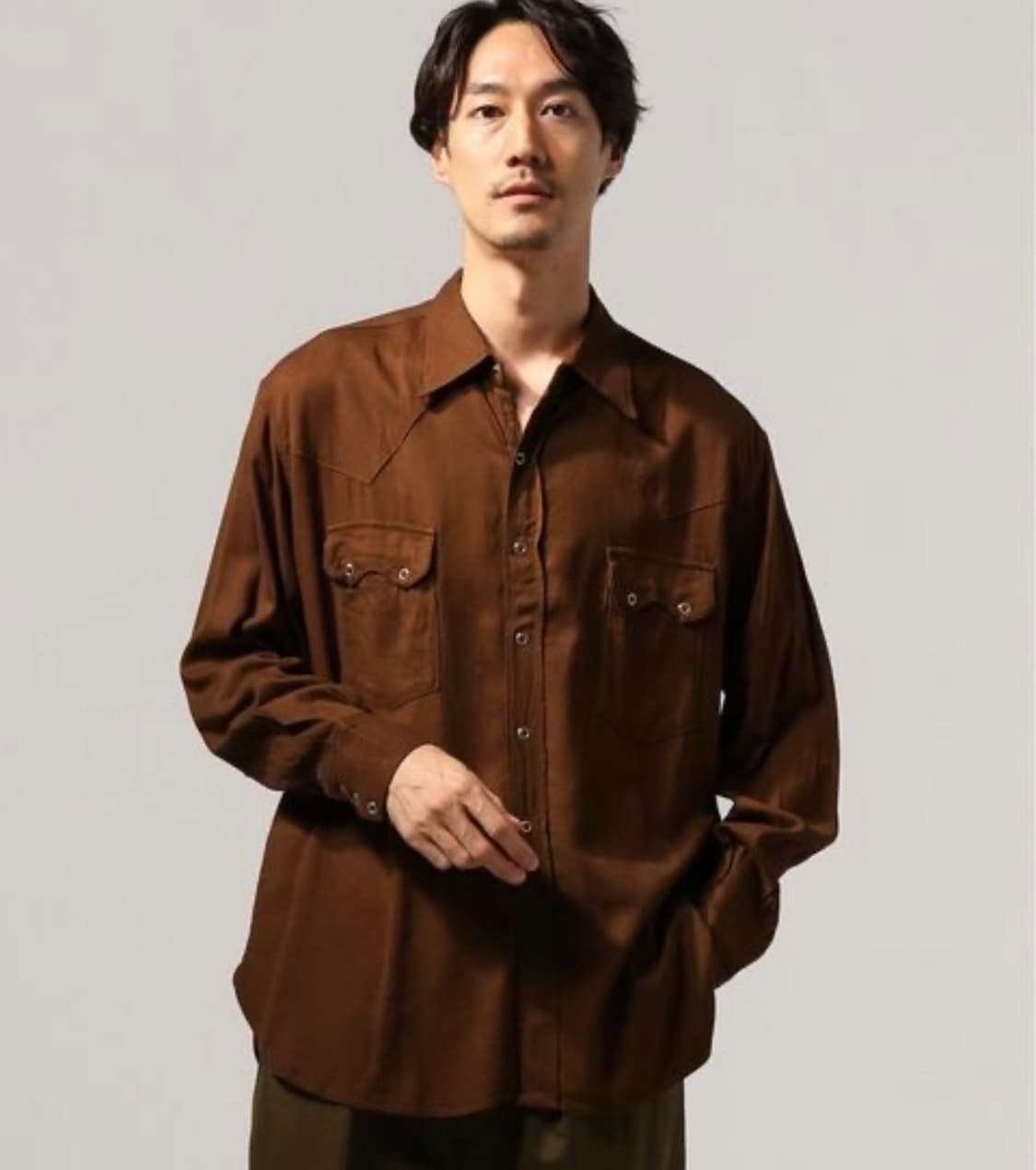 캡틴선샤인 울 개버딘 웨스턴 셔츠 40사이즈 105 상품이미지1