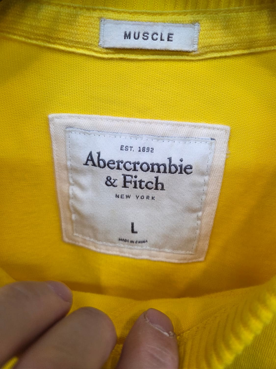 아베크롬비 무스 자수로고 머슬핏 롱슬리브 긴팔 L 상품이미지3