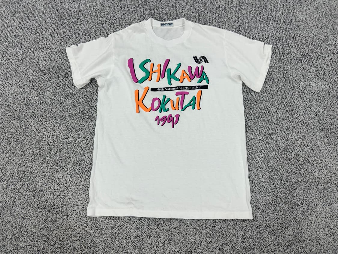 ISHIKAWA KOKUTAI 90s 프린팅반팔티 상품이미지1