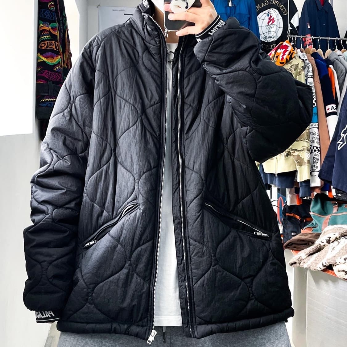 팔라스 17F/W AQ 블랙 퀼팅 점퍼 상품이미지2