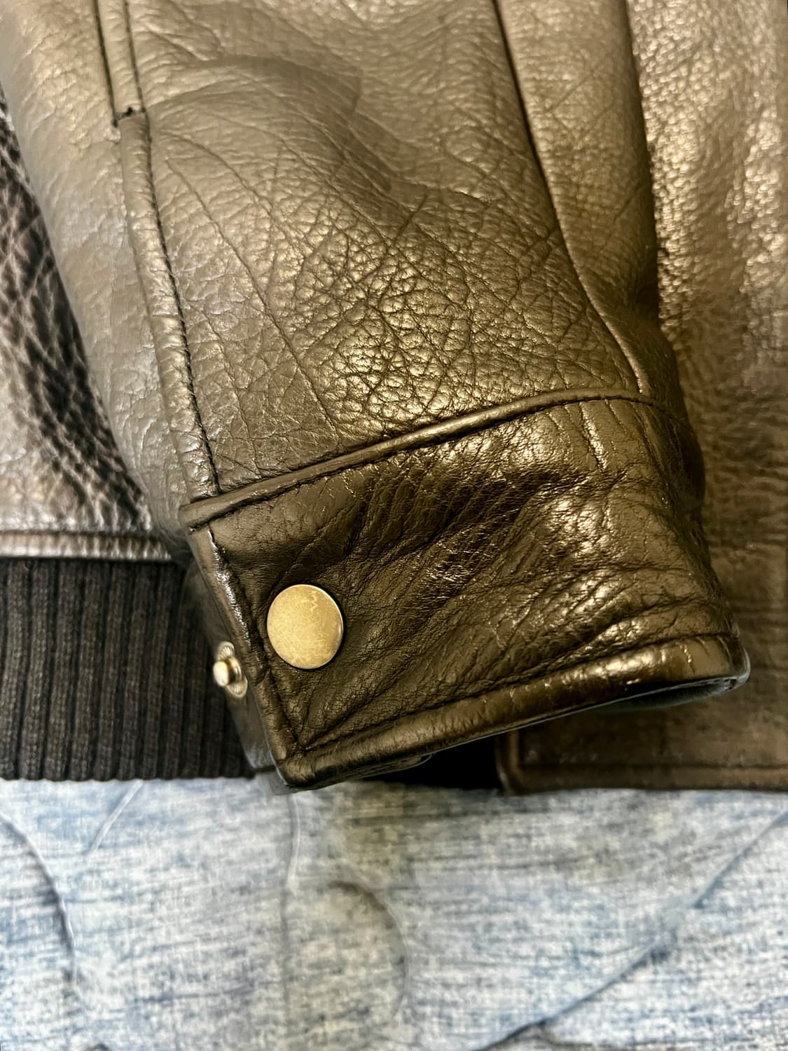 cow leather 소가죽 자켓 블랙 상품이미지3