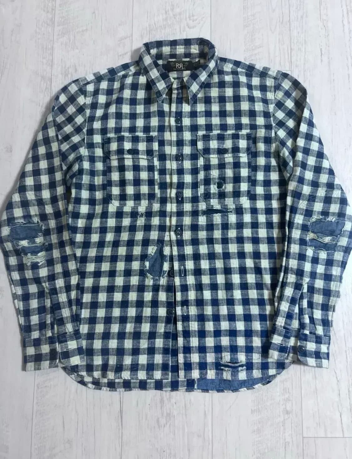 RRL 리페이드 워크 인디고 셔츠 S 상품이미지1