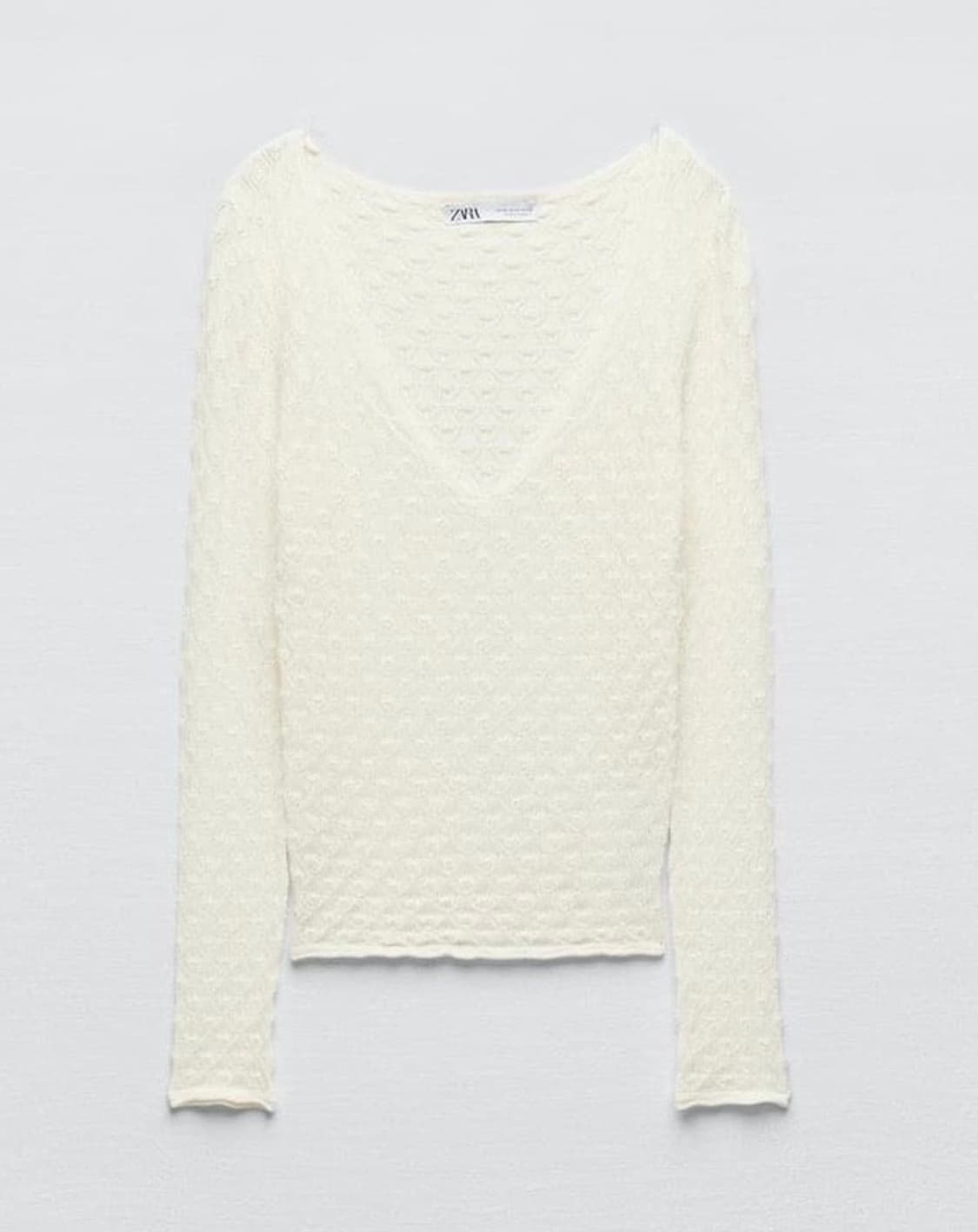 ZARA 자라 포인텔 니트 탑, 자라 크로셰 니트 탑 상품이미지8