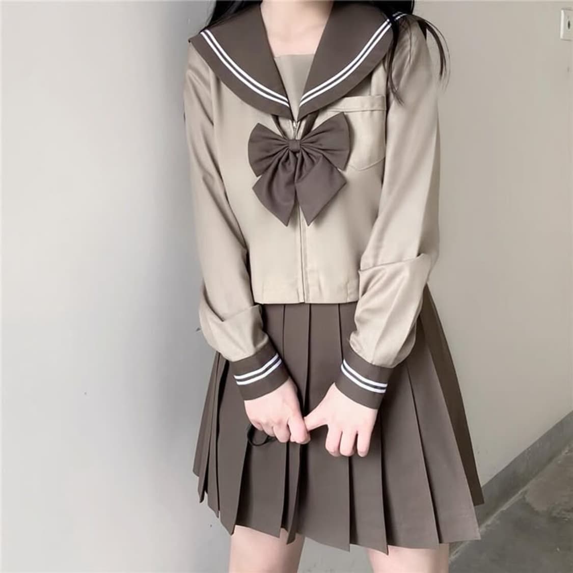 Vintage brown JK sailor school uniform 상품이미지7