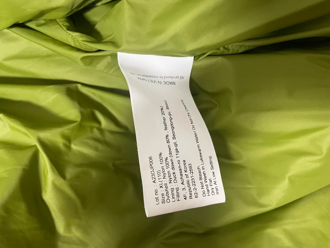 유니폼브릿지 23FW숏패딩 개코그린 상품이미지5