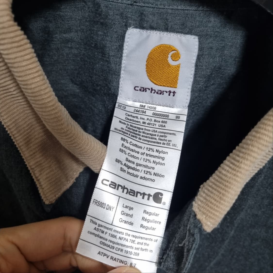 칼하트 코듀로이 칼라 셔츠 상품이미지5