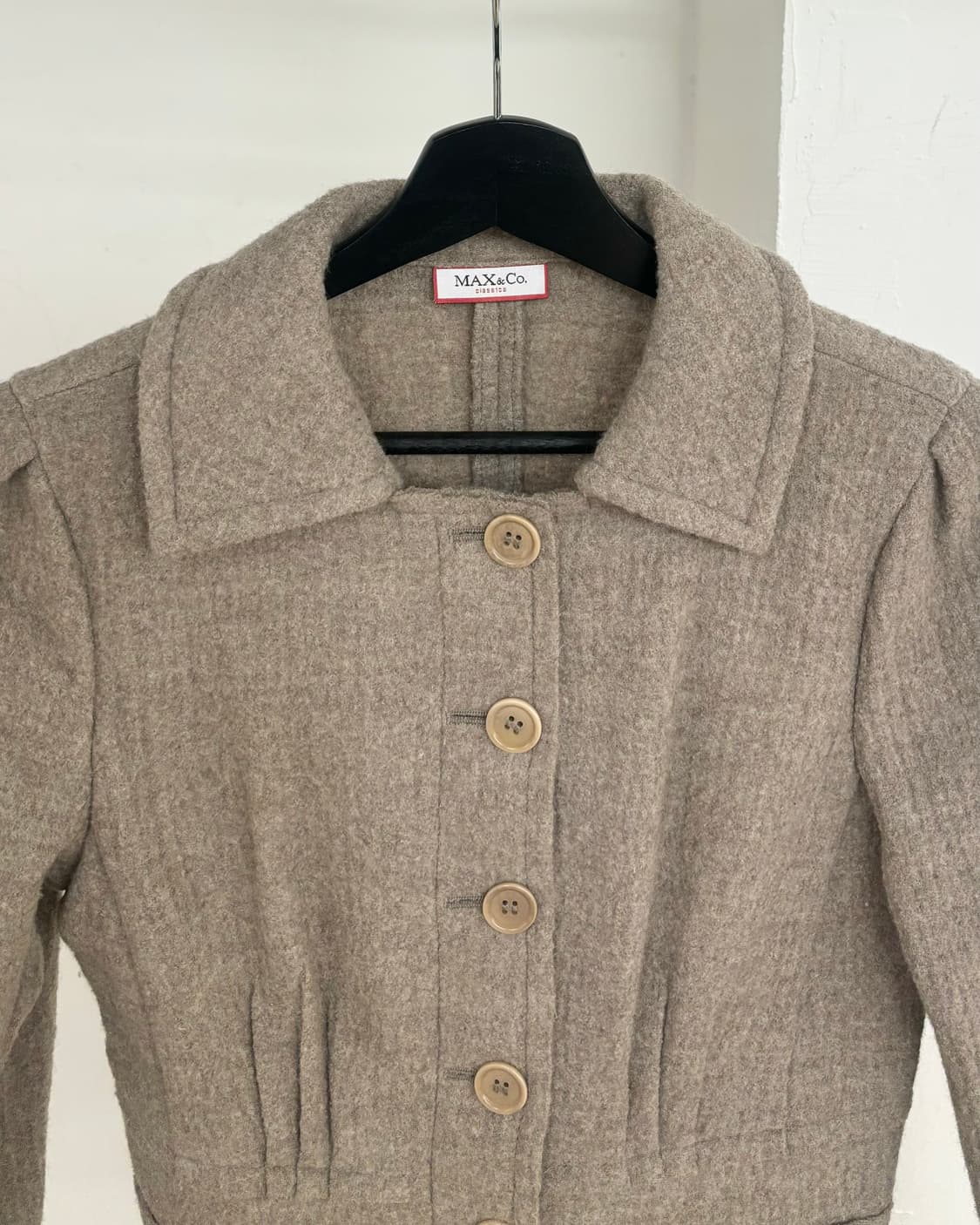막스앤코 베이지 브라운 울 자켓 상품이미지2