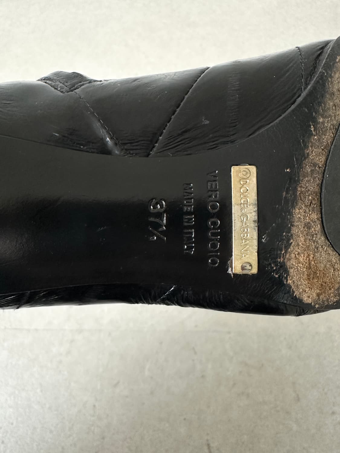 돌체앤가바나 eel skin 레더 나이프힐 롱부츠 상품이미지7