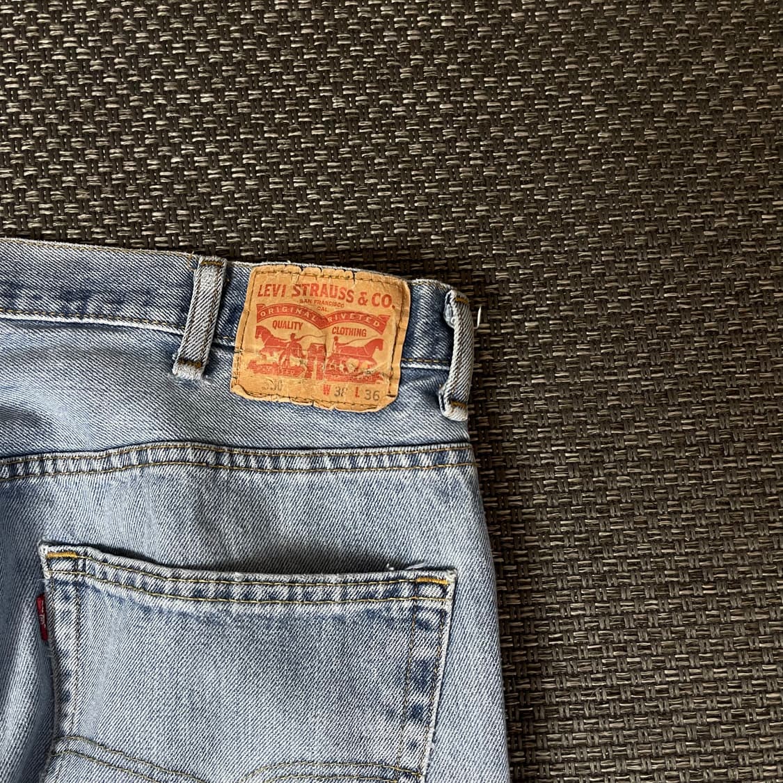 (38) 리바이스 550 38X36 연청 데님 팬츠 상품이미지6