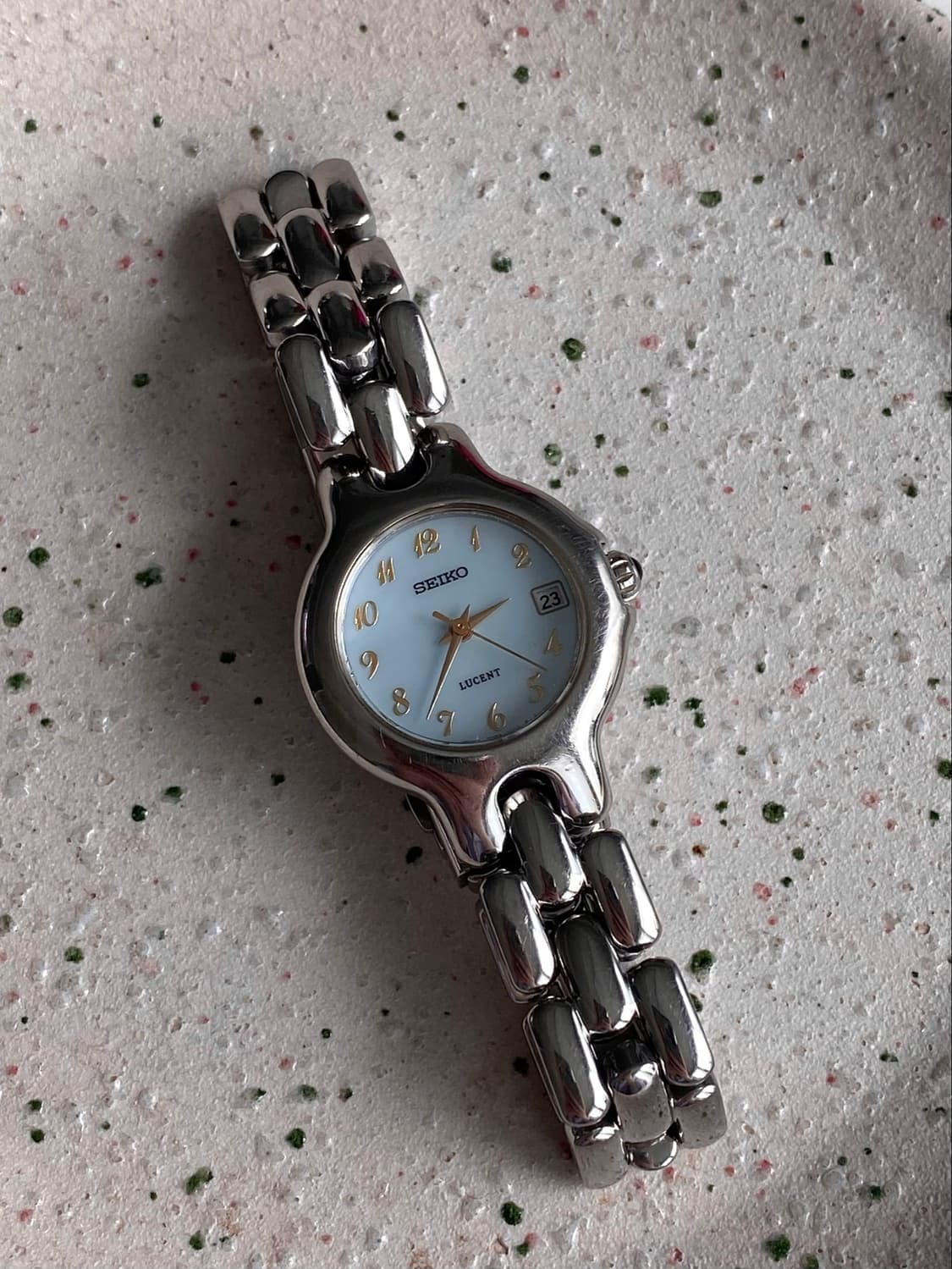 Seiko 세이코 lucent 루센트 데이트 라이트블루 쿼츠 상품이미지4