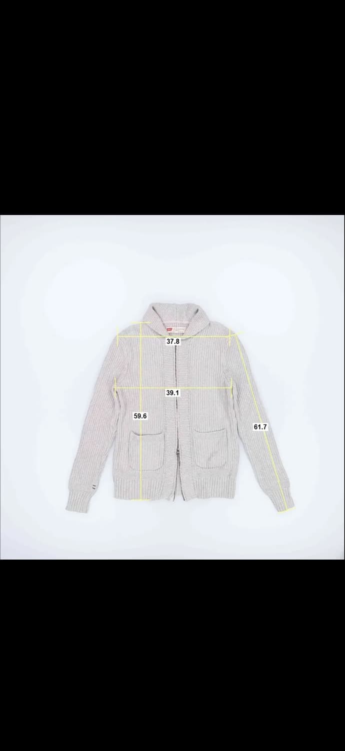 리바이스 여성 숄카라 투웨이 니트 집업 1103HR1 상품이미지8