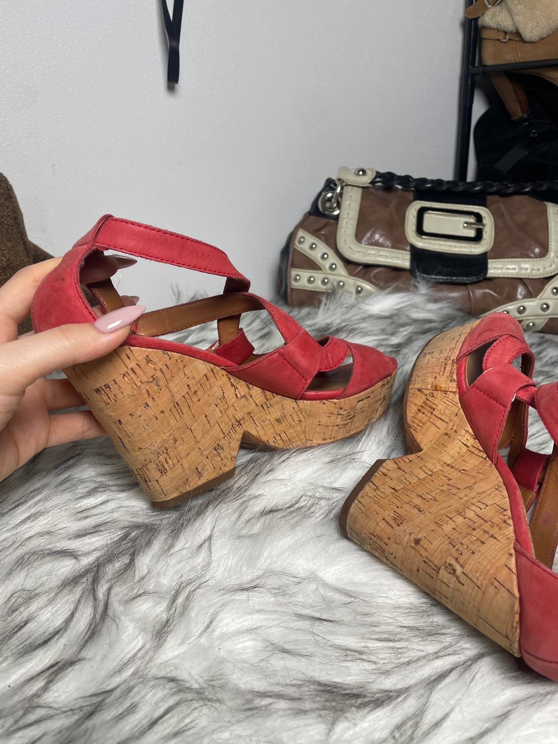 Ash 레드 샌들 힐 상품이미지3