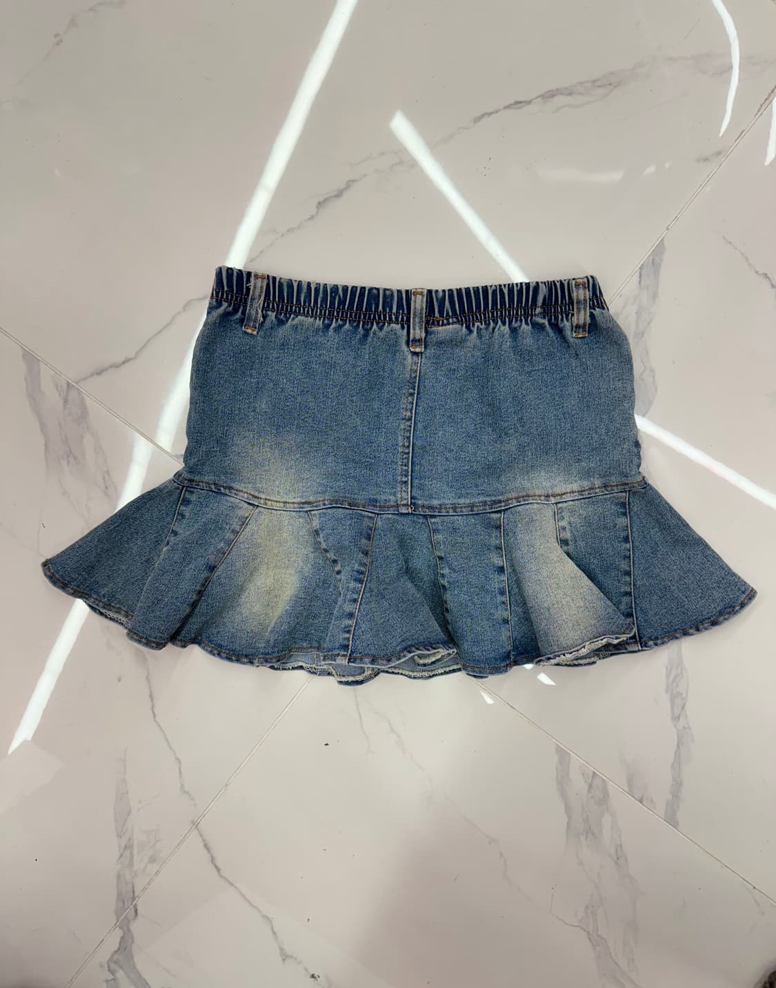 •Japanese vintage 크라운 자수 데님 치마 상품이미지2