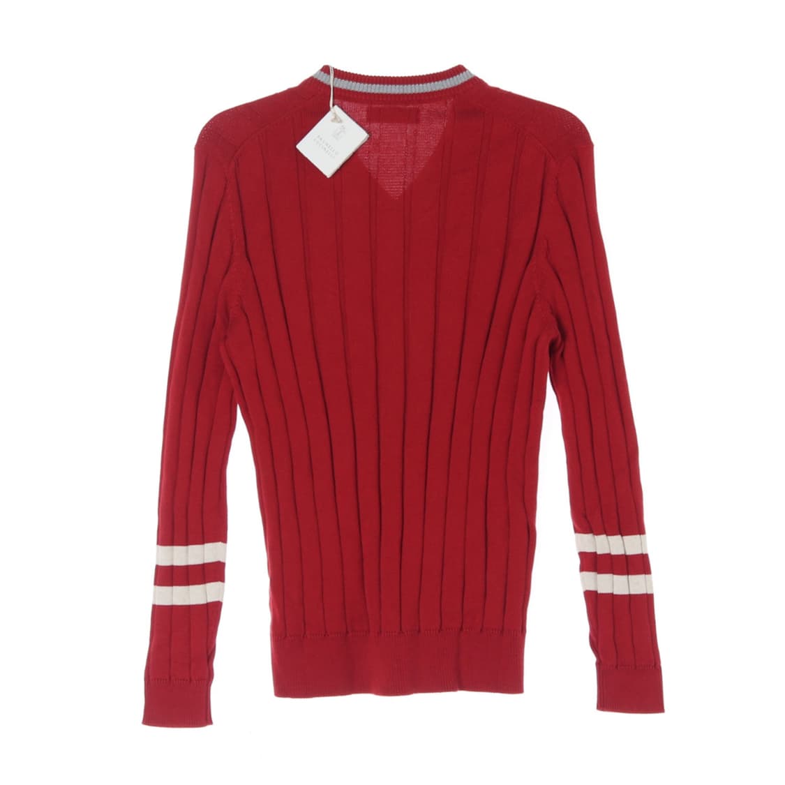 (새상품)[M]브루넬로 쿠치넬리 레드 브이넥 니트 스웨터
 상품이미지4