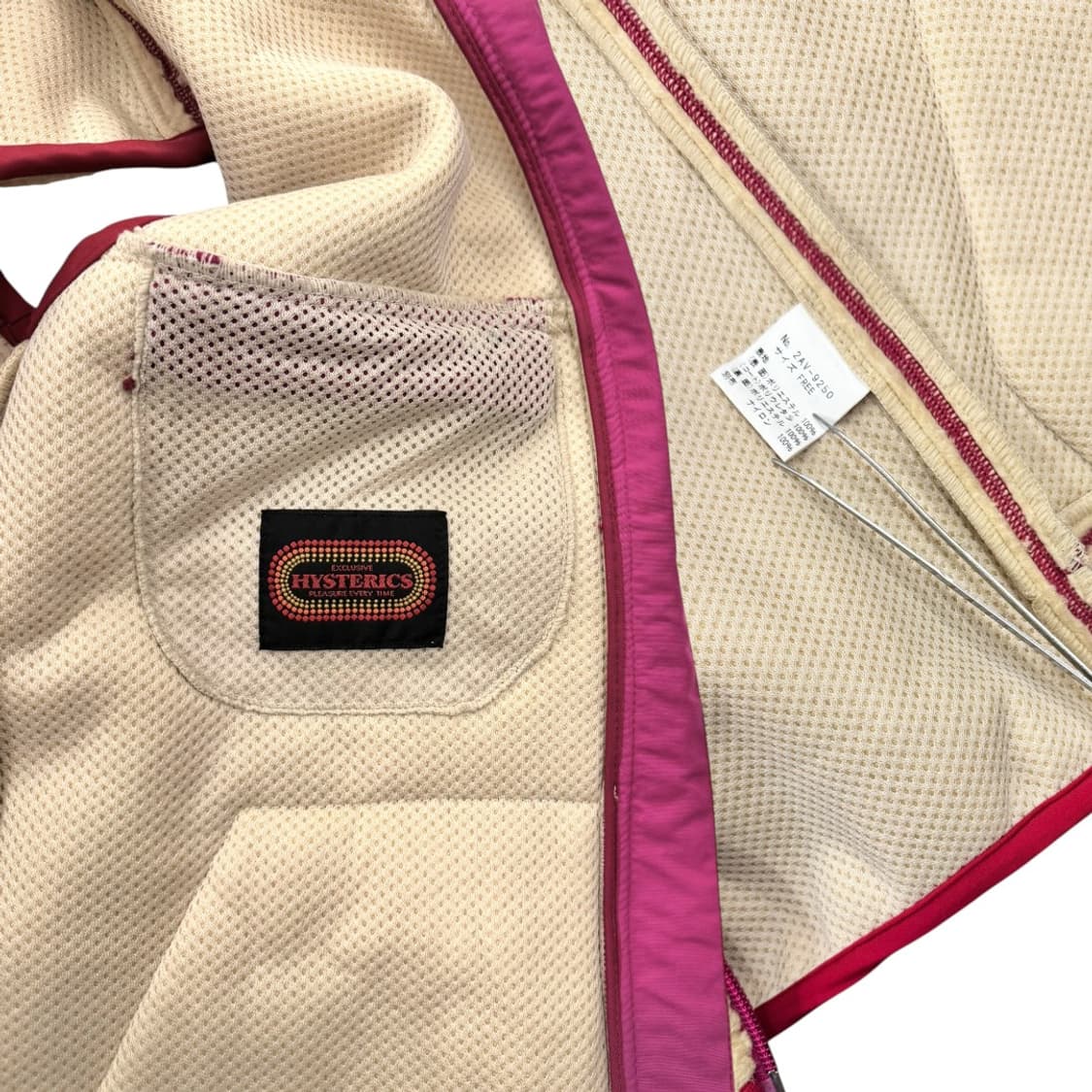 히스테릭글래머 딥파일 쉐르파 후리스 베스트 크림/핑크 상품이미지8