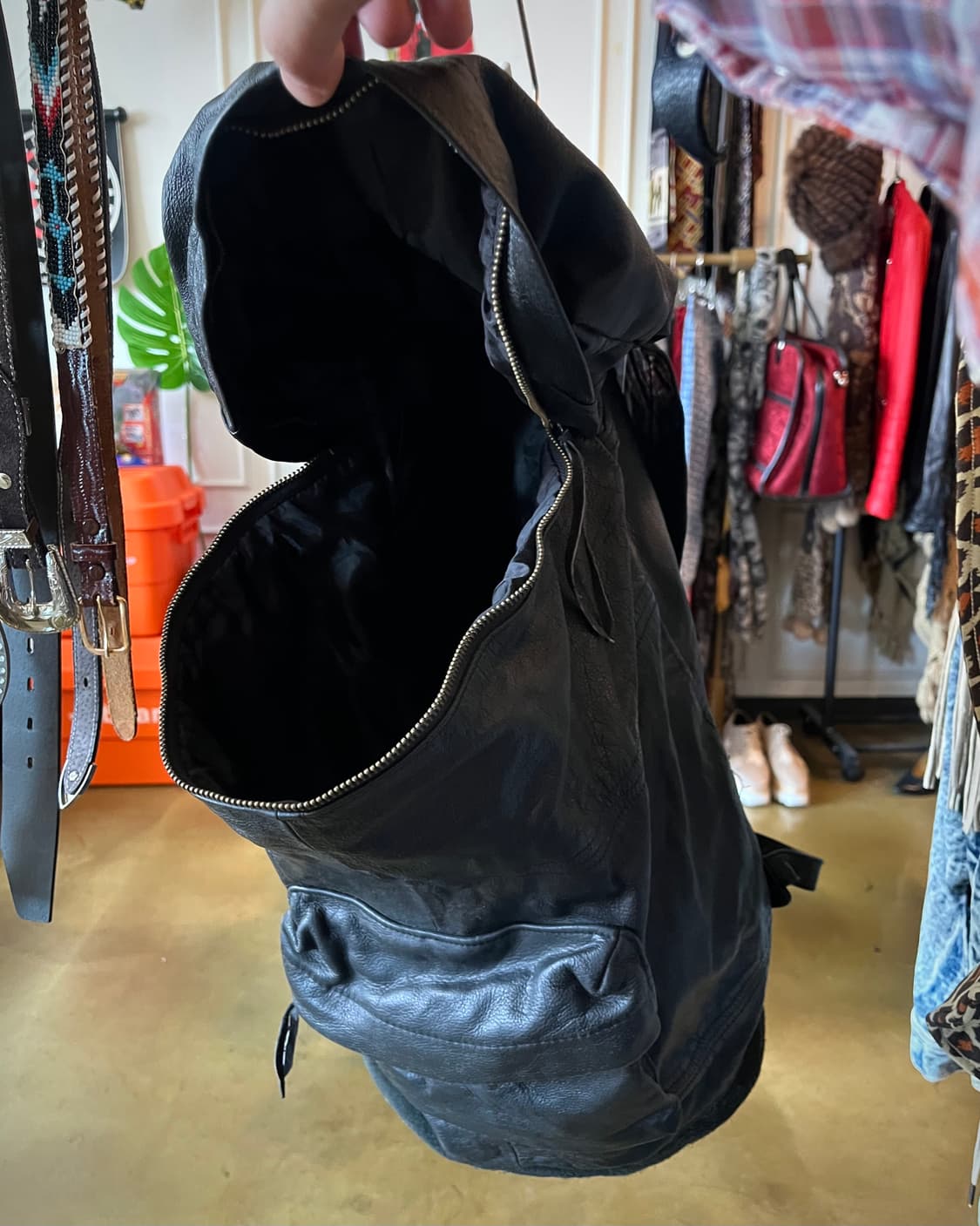 Vintage Real Leather Military Backpack 상품이미지10
