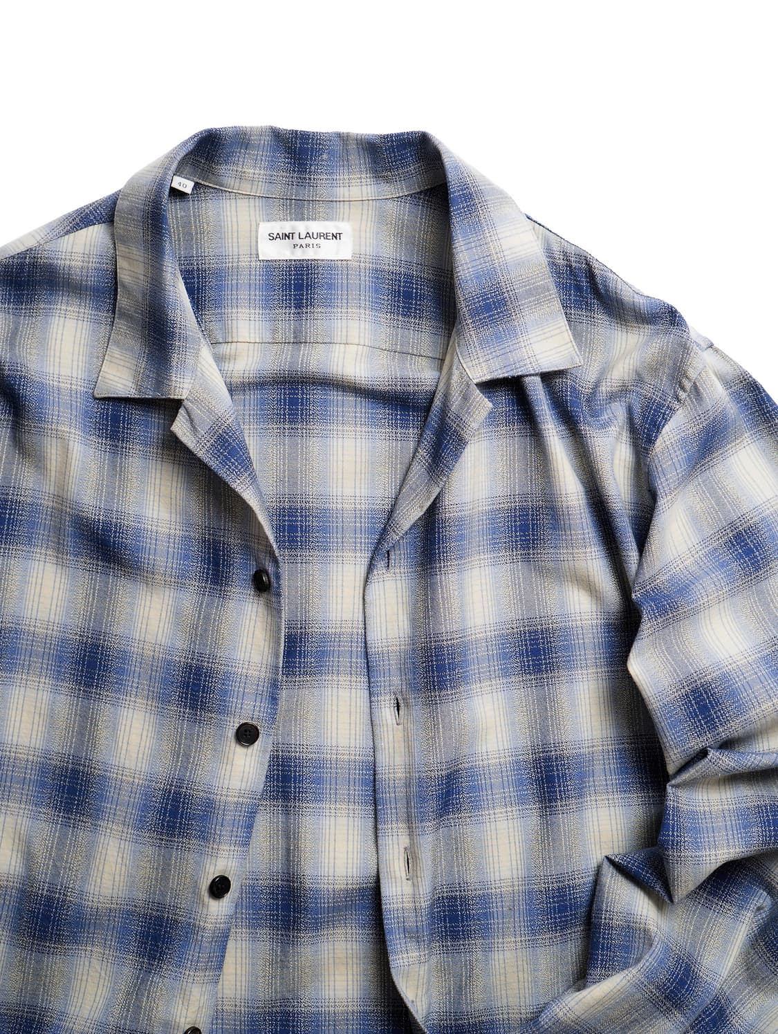 14AW Saint Laurent Ombre Check Shirt 상품이미지5