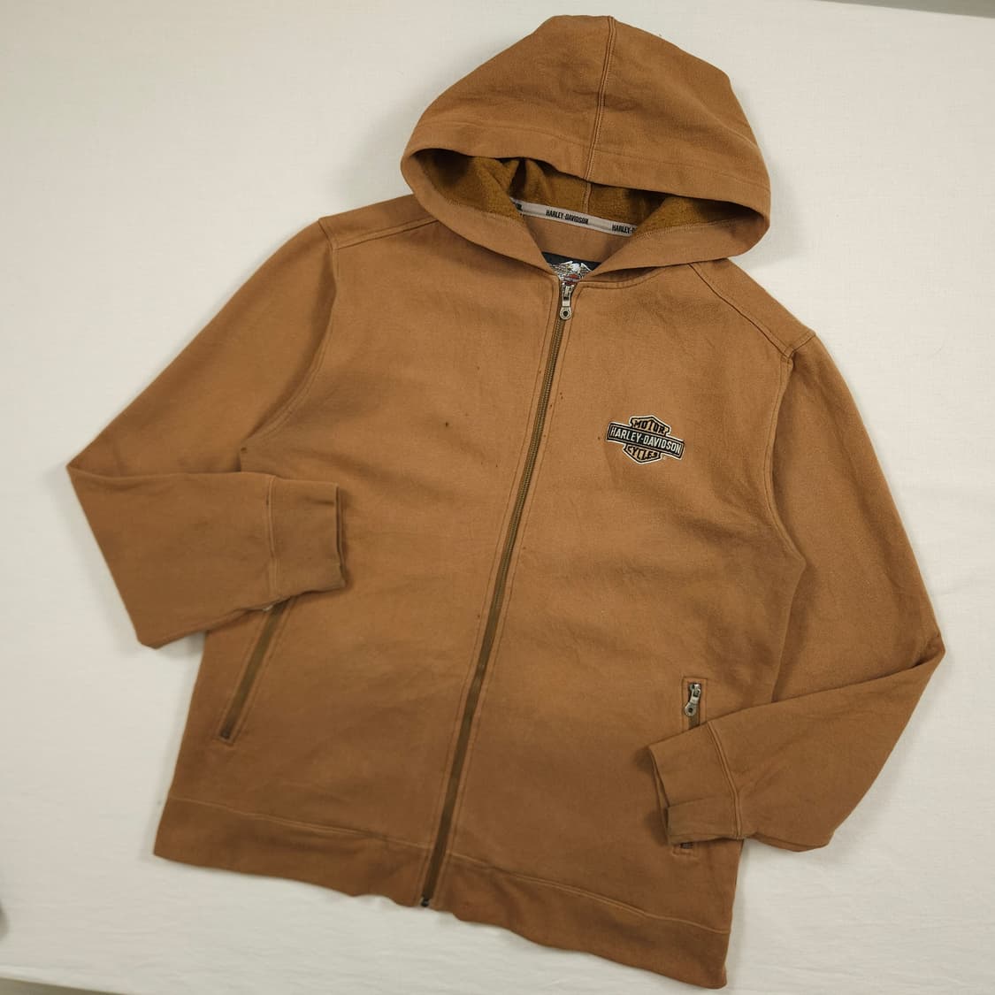 XL(105) 할리 데이비슨 빈티지 자수 후드집업 상품이미지2