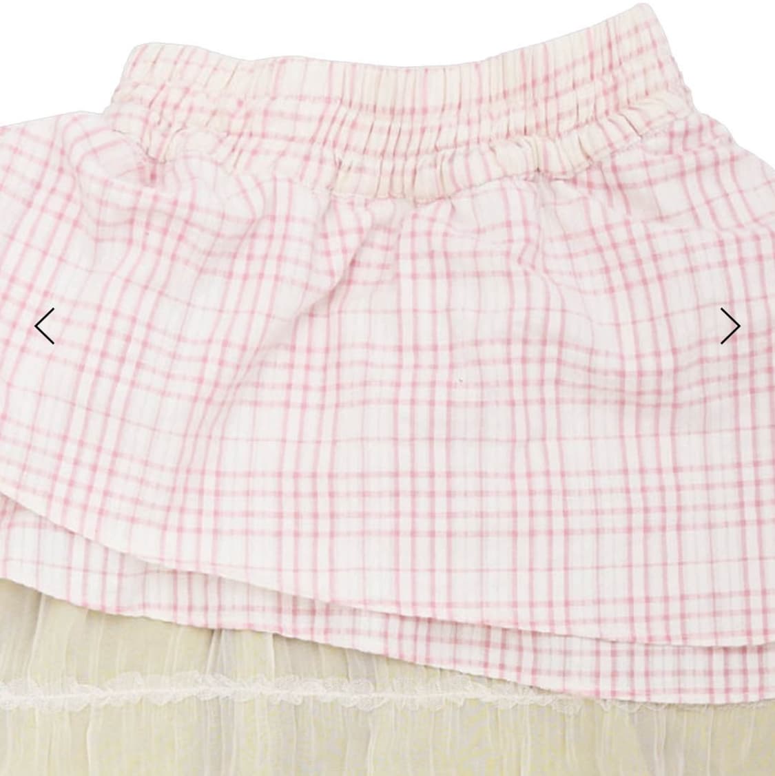 더뮤지엄비지터 쉬폰 도트 레이어드 밴딩 스커트 핑크 상품이미지3