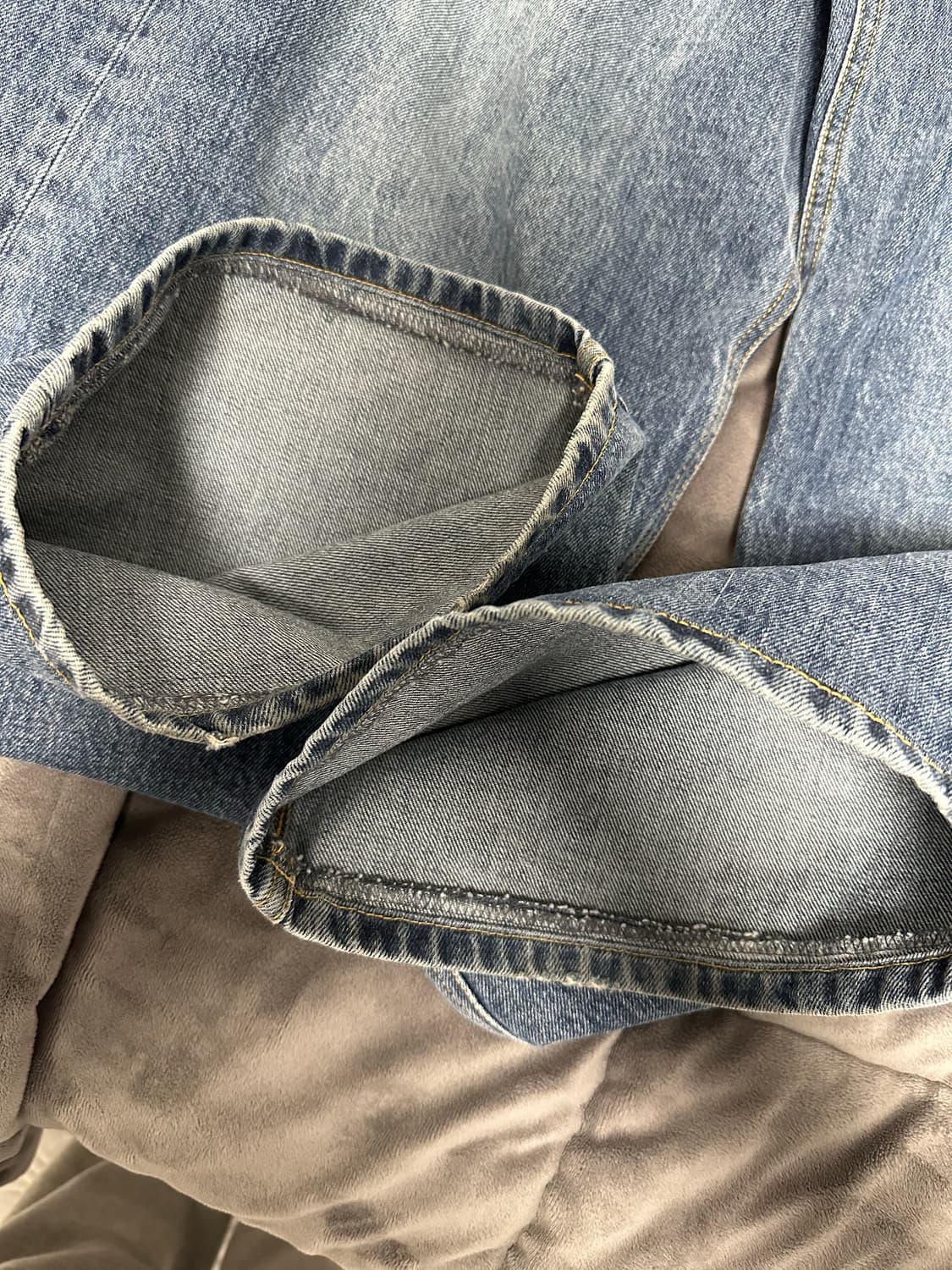 [2] 해칭룸 와이드 커브진 블루  상품이미지4