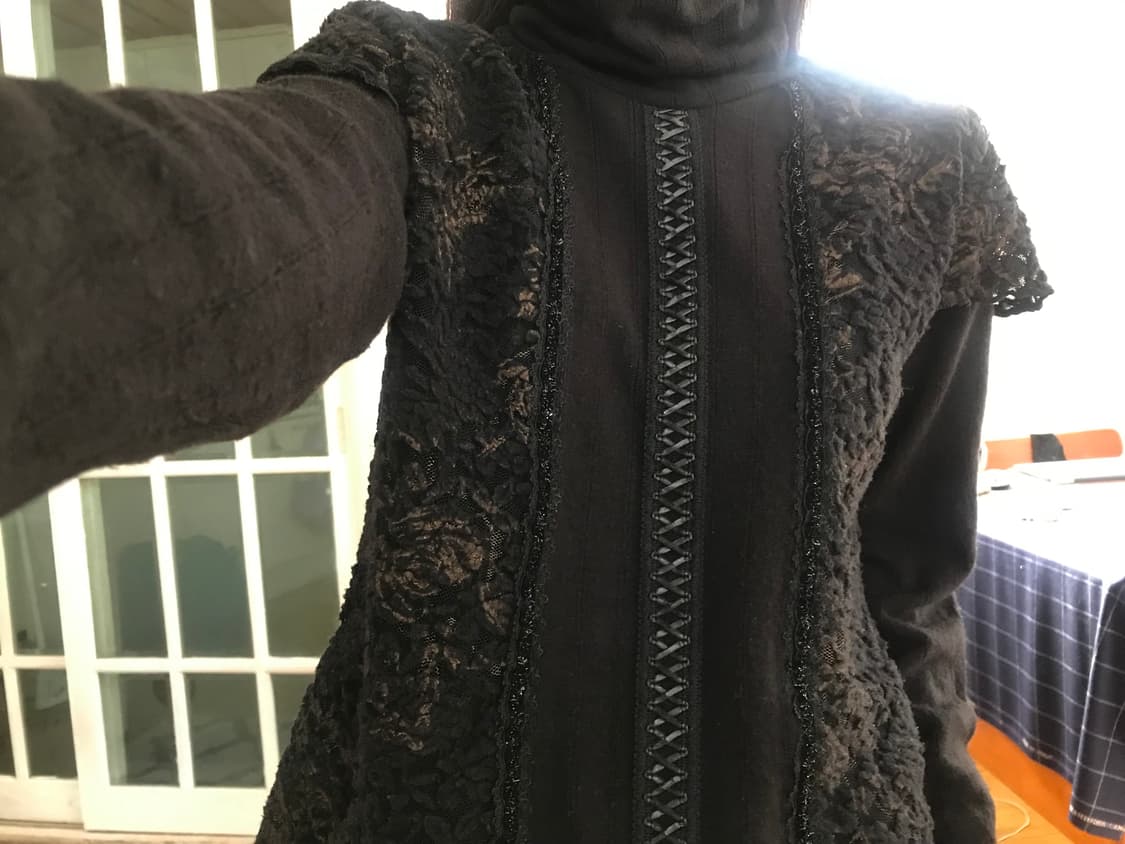 vintage pattern turtle neck top 상품이미지3