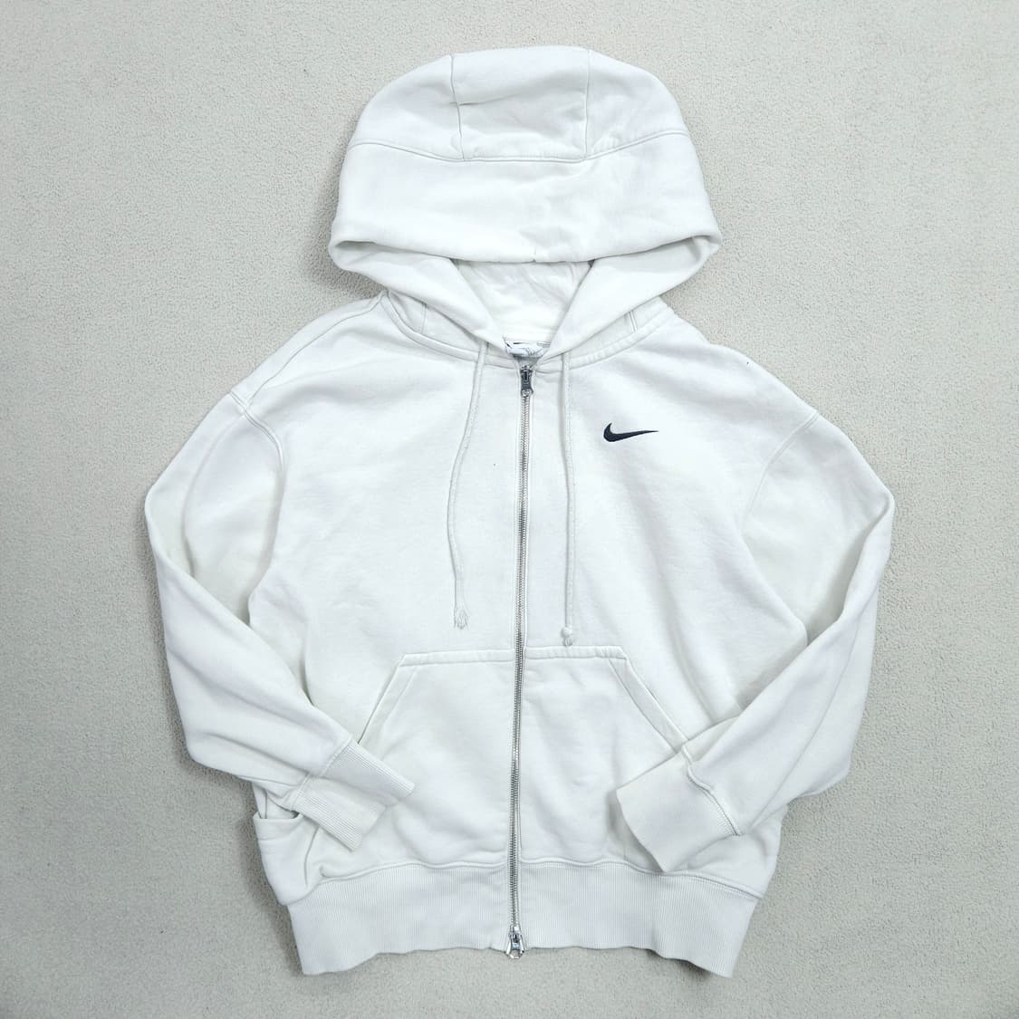 나이키 2way 지퍼 후드 집업 L 화이트 상품이미지2