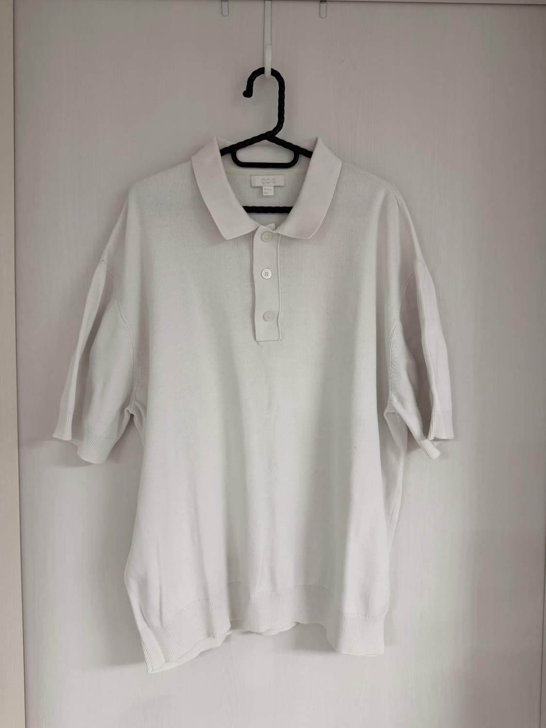 COS 코스 남성 반팔카라티 화이트M 상품이미지3