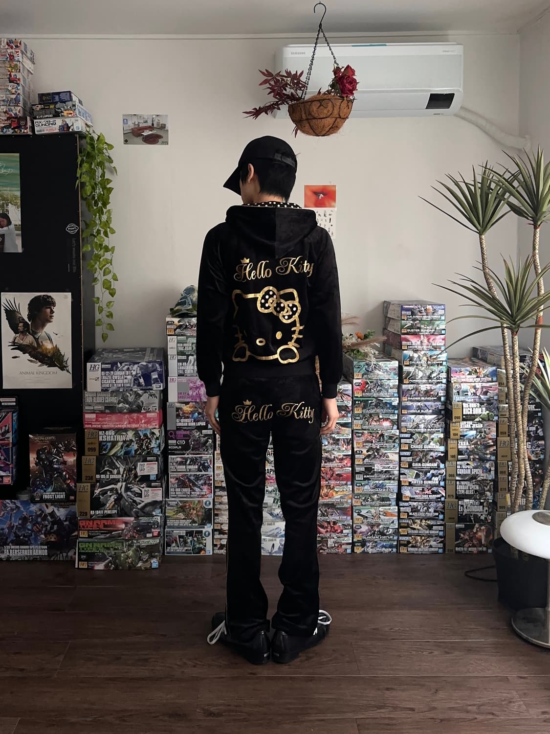 Hello Kitty 폴카 도트 골디 벨루아 셋업 상품이미지4