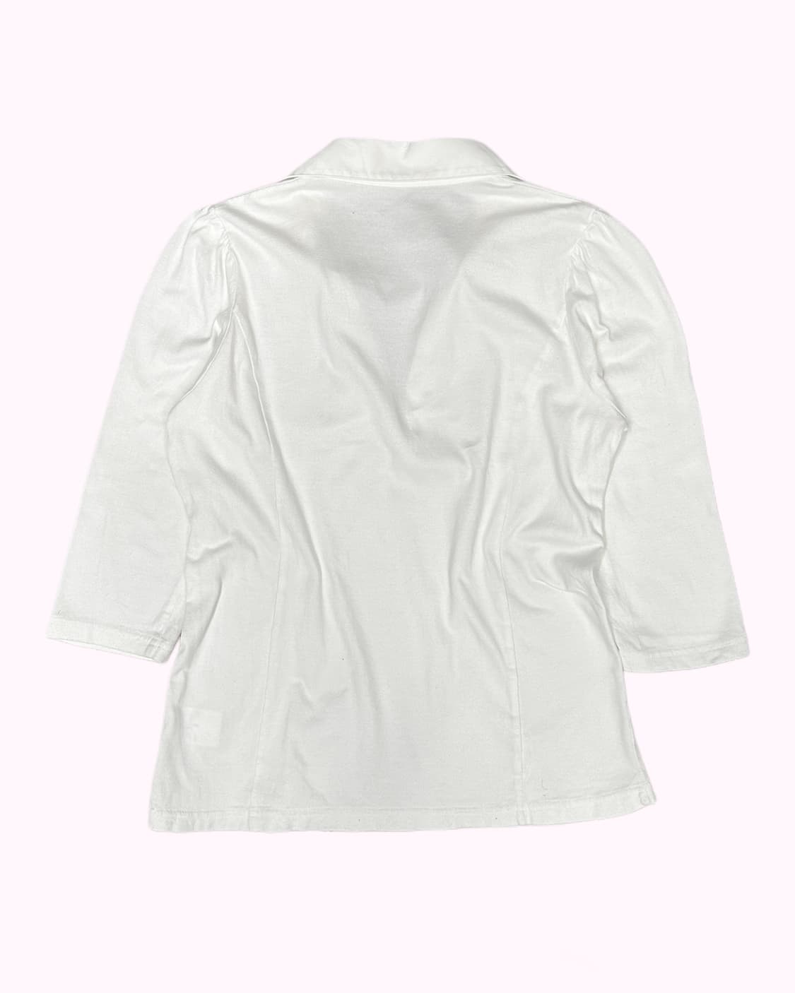 white shirring collar t-shirt 상품이미지4