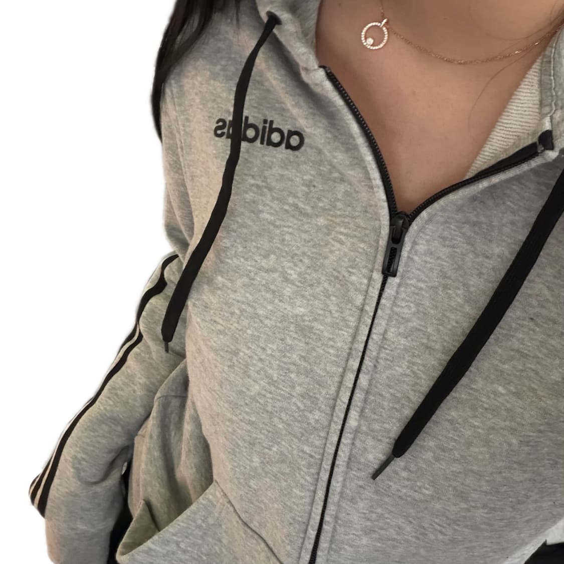 🩶대장급 아디다스 스펠아웃 그레이 후드집업🩶 상품이미지2