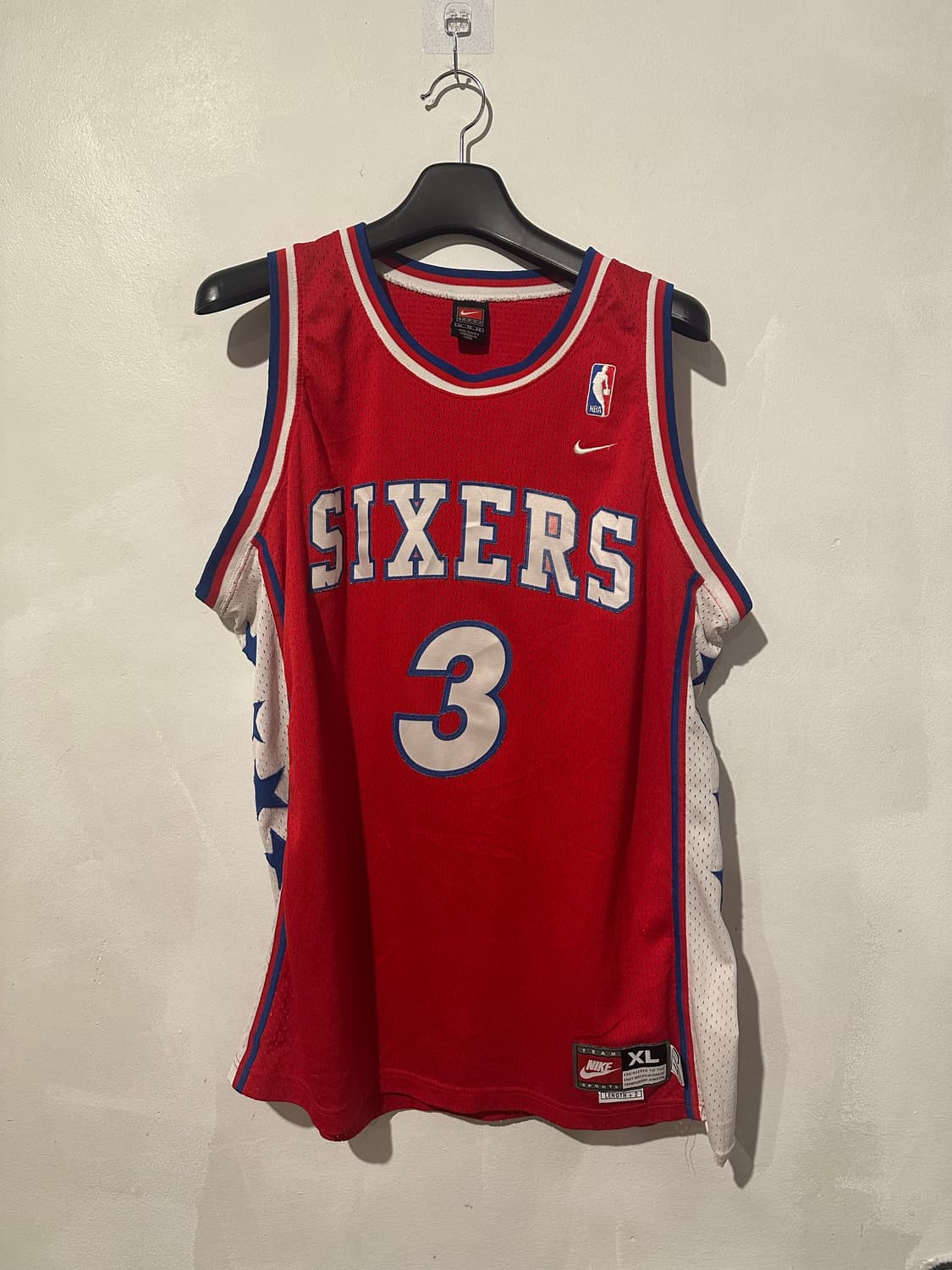 빈티지 00s 나이키 필라델피아 세븐티식서스 아이버슨 져지 상품이미지1